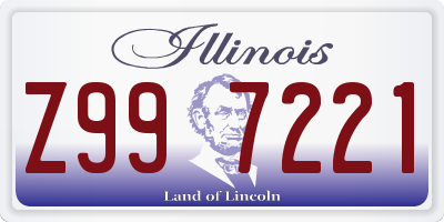 IL license plate Z997221