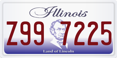 IL license plate Z997225