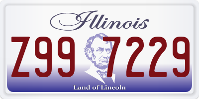 IL license plate Z997229