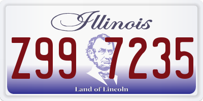 IL license plate Z997235