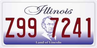 IL license plate Z997241