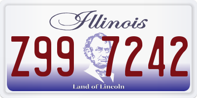 IL license plate Z997242