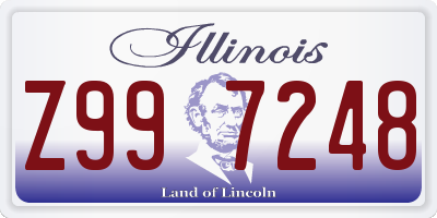 IL license plate Z997248