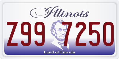 IL license plate Z997250