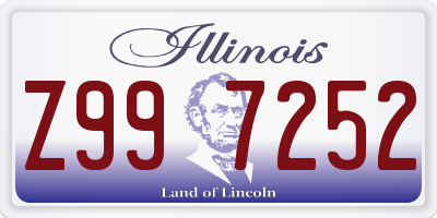 IL license plate Z997252