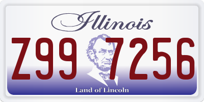 IL license plate Z997256