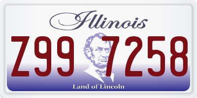 IL license plate Z997258