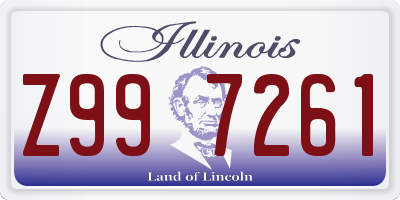 IL license plate Z997261