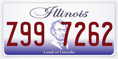 IL license plate Z997262