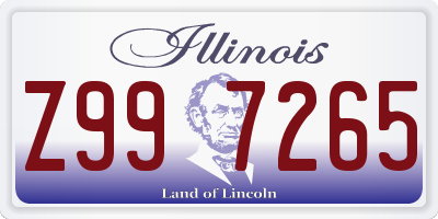 IL license plate Z997265