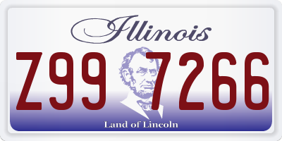 IL license plate Z997266