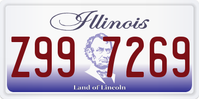 IL license plate Z997269