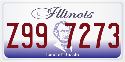 IL license plate Z997273