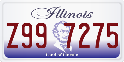 IL license plate Z997275