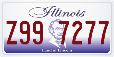 IL license plate Z997277