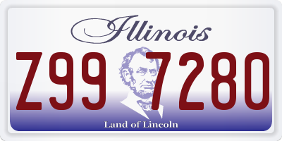 IL license plate Z997280