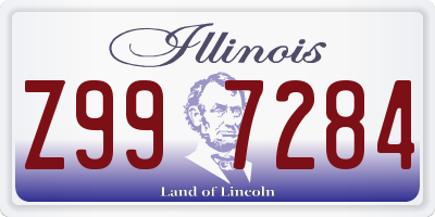 IL license plate Z997284