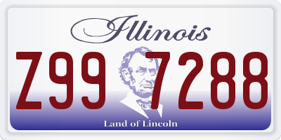 IL license plate Z997288