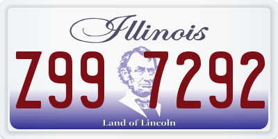 IL license plate Z997292