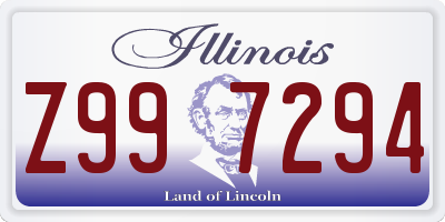 IL license plate Z997294