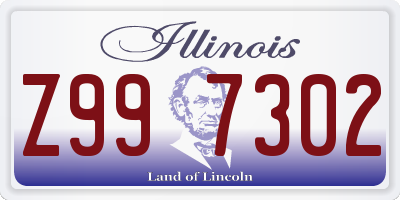 IL license plate Z997302