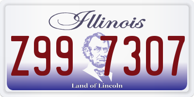 IL license plate Z997307