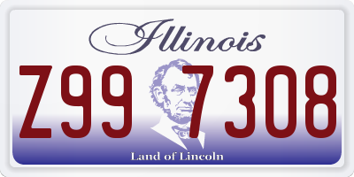 IL license plate Z997308