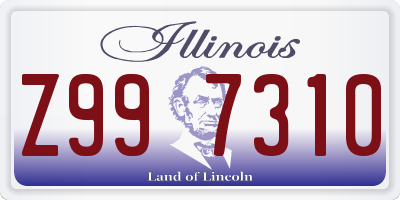 IL license plate Z997310