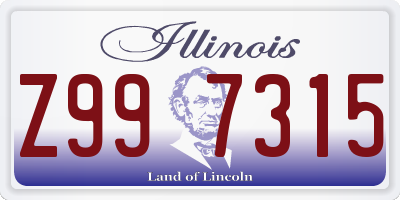 IL license plate Z997315