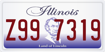 IL license plate Z997319