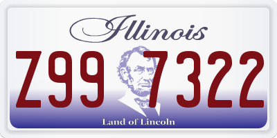 IL license plate Z997322