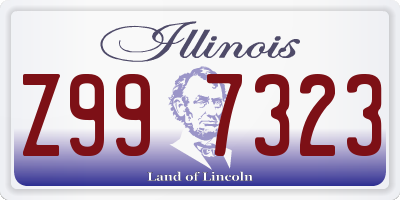 IL license plate Z997323