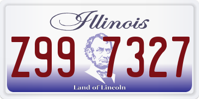 IL license plate Z997327