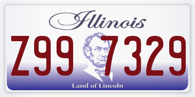 IL license plate Z997329