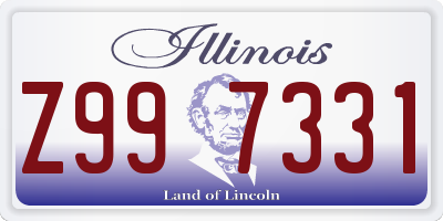 IL license plate Z997331