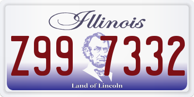 IL license plate Z997332