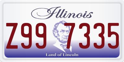 IL license plate Z997335