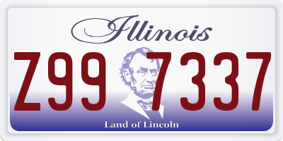 IL license plate Z997337