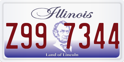 IL license plate Z997344