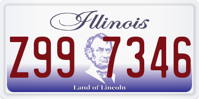 IL license plate Z997346