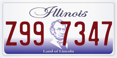 IL license plate Z997347