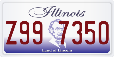 IL license plate Z997350