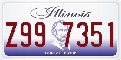 IL license plate Z997351