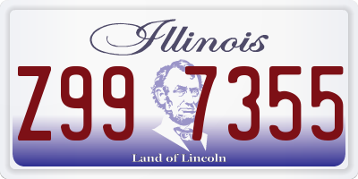 IL license plate Z997355