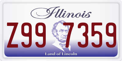 IL license plate Z997359