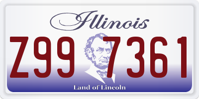 IL license plate Z997361