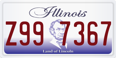 IL license plate Z997367