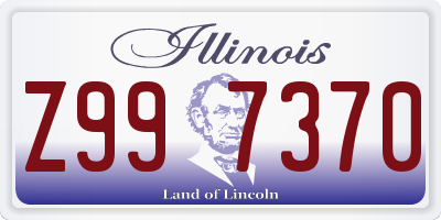 IL license plate Z997370