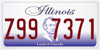 IL license plate Z997371