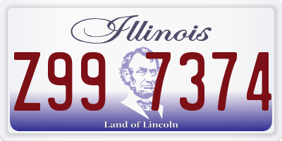 IL license plate Z997374